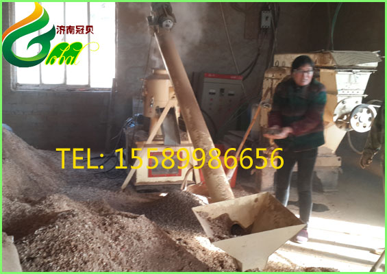 浙江宁波客户300-400公斤平模木屑颗粒机